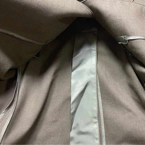Vtg Military MAN'S WOOL SERGE GREEN Jacket WITH BELT Size 34 - Picture 7 of 10